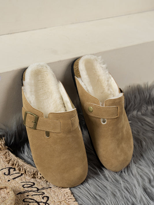 Suede Round Toe Slippers