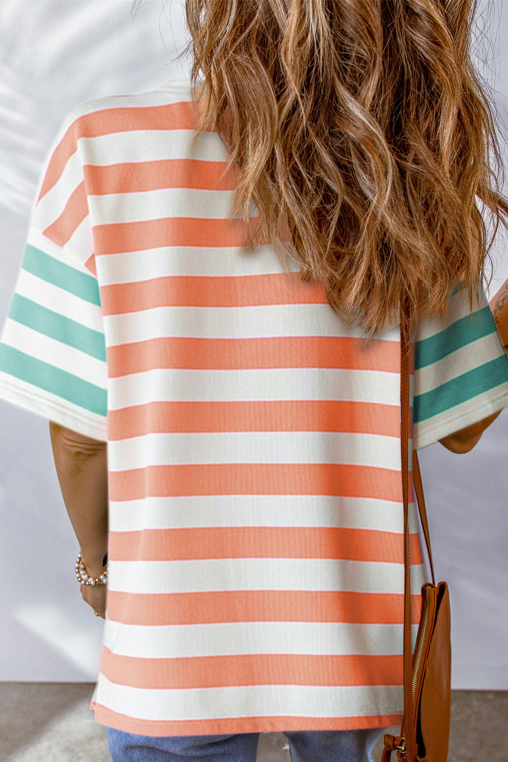 Striped Round Neck Half Sleeve T-Shirt