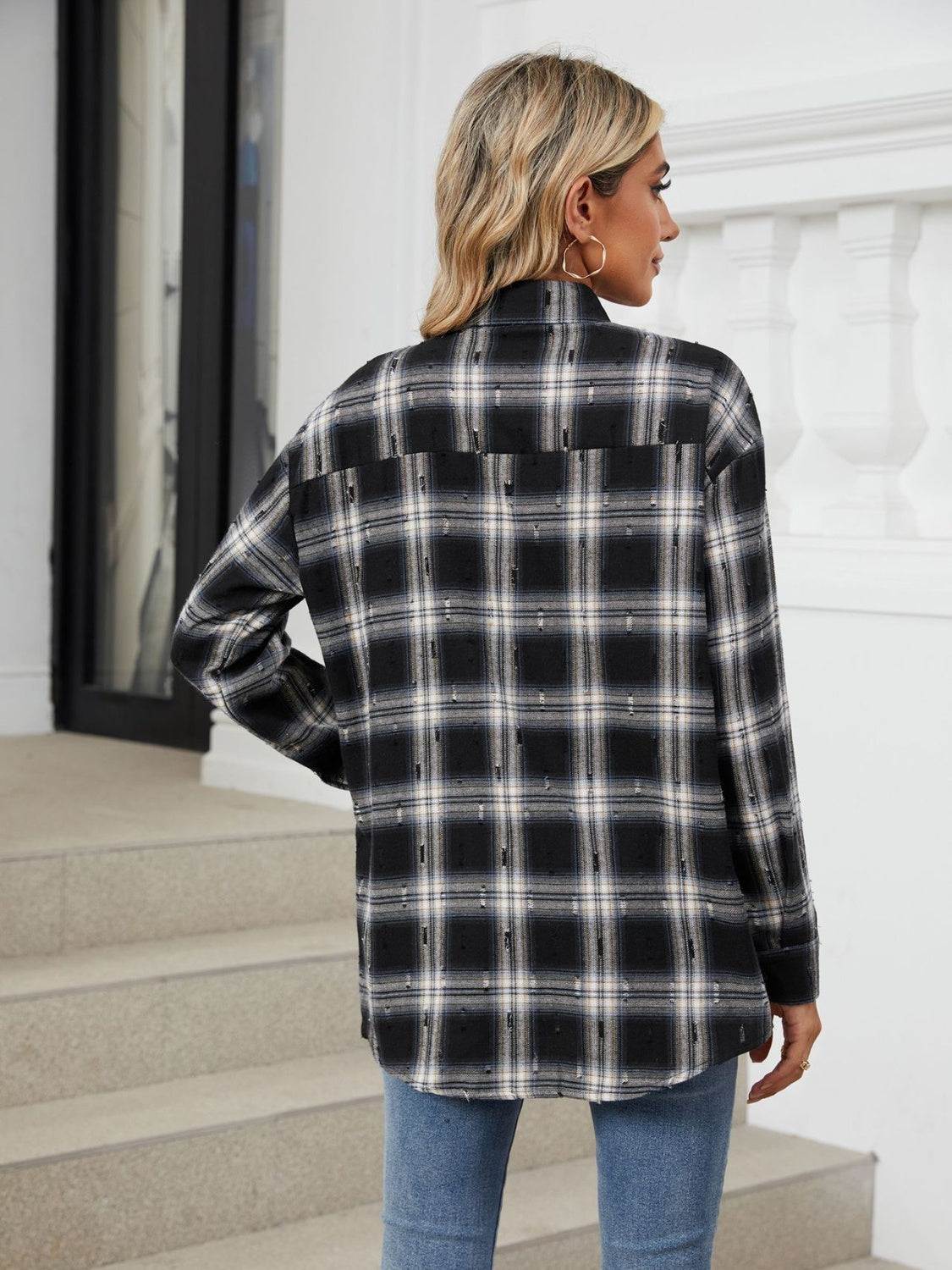 Plaid Button Up Long Sleeve Shirt